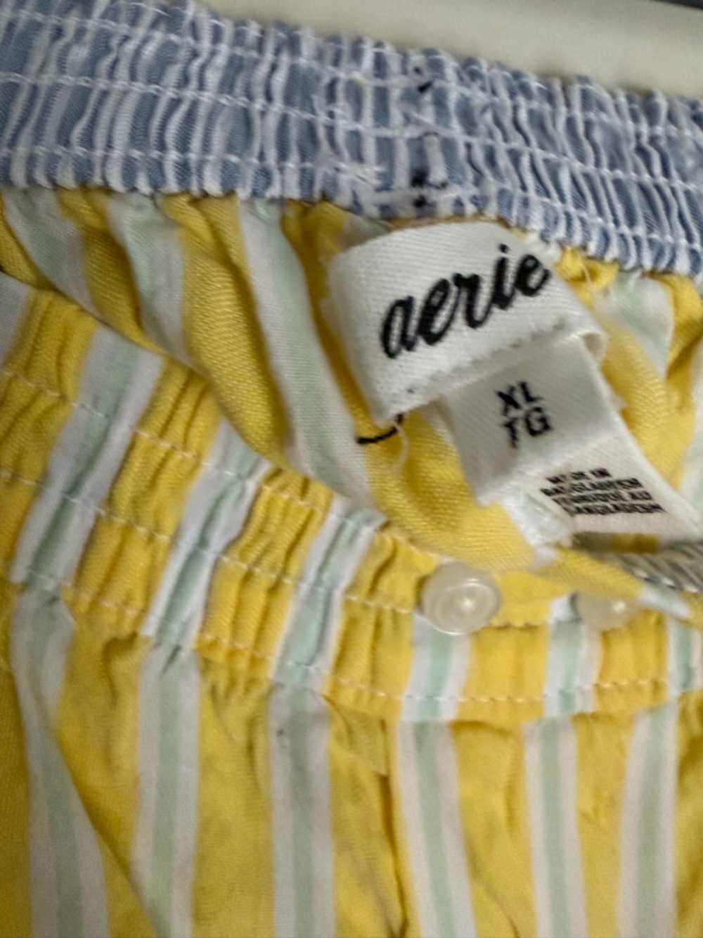 NWT Aerie Off-Duty Seersucker Side Tie Trouser PJ XL longwear casual cottonmodal - Picture 7 of 13